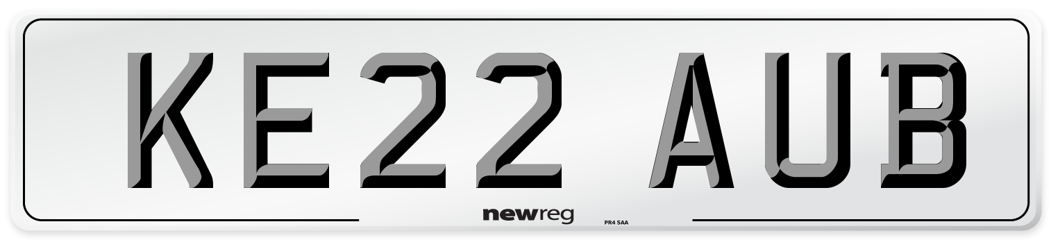 KE22 AUB Number Plate from New Reg